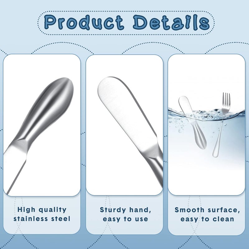 Raiten 38 Pcs Summer Charcuterie Board Accessories Utensils Include Cheese Knife Set Bowls Cheese Markers Serving Tongs Spoons and Forks Honey Dipper for Butter Cheese and Pastry Making (Silver) - Image 4